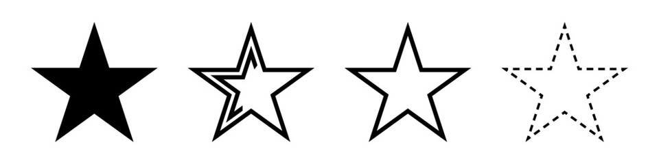 Wall Mural - star vector icons
