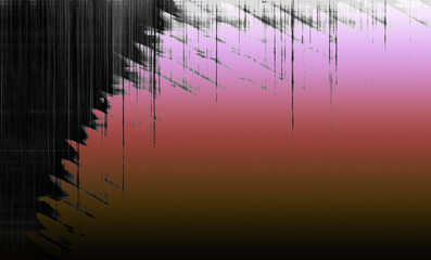 Poster - Dynamic thrash abstract with slashes and glitches