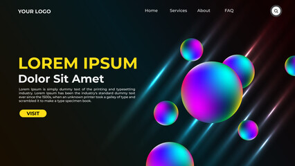 Wall Mural - galaxy in space landing page theme for business	