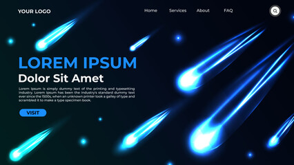 Wall Mural - galaxy in space landing page theme for business	