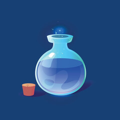 potion vector game object, glass, bottle