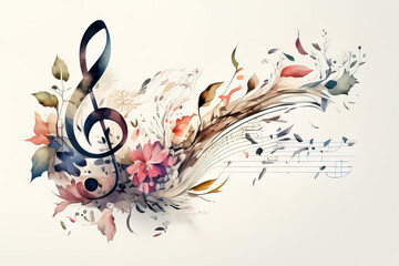 abstract music notes