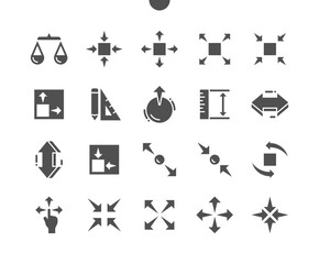 Poster - scaling arrow. measurement, pointer, interface, instrument, button, direction, size and measure. vec