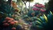 © Jardel Bassi - Colorful tropical forest. AI generative.