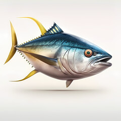 illustration_of_funny_Mackarel_Tuna_isolated_on_white