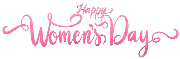 Wall Mural - happy womens day text typography