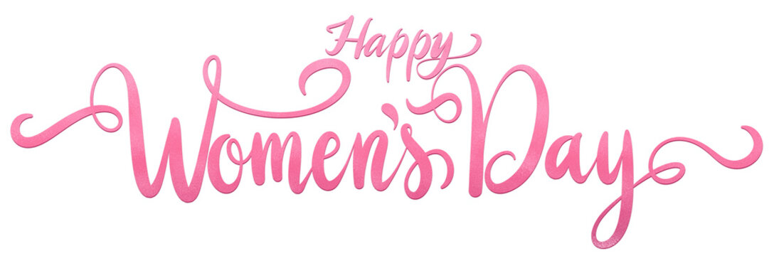 happy womens day text typography