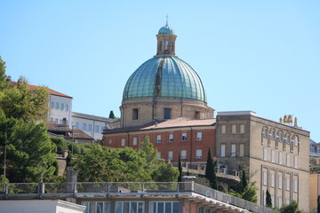 Wall Mural - Dome of the Chiesa dei SS. Pellegrino e Teresa in Ancona, Italy