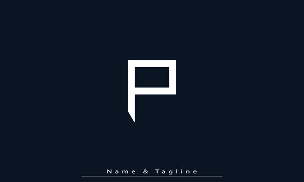 Alphabet letters Initials Monogram logo P 
