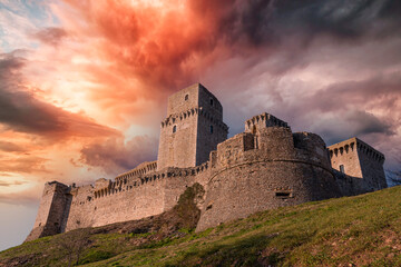 medieval fortress in the city of assisi