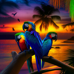 parrots in paradise