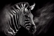 Abstraktes schwarz weißes Zebra Kunstwerk mit Farbspritzer. Perfektes Wandbild - Generative Ai