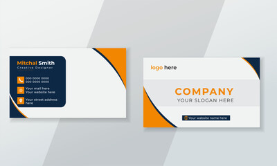 Professional creative unique modern business card design template