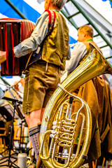 typical old bavarian brass instrument