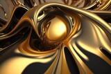 Fototapeta  - płynne złoto - abstrakcja 