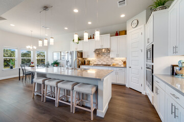 dining room with kitchen