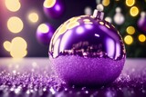 Fototapeta  - purple christmas ball - Generate AI