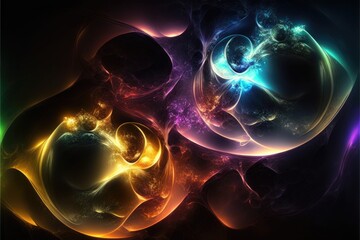 Poster - Abstract background with color splashes