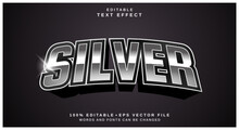 Editable Text Style Effect - Silver Text Style Theme.