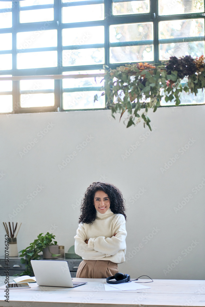 Young smiling happy professional latin business woman leader, happy ...