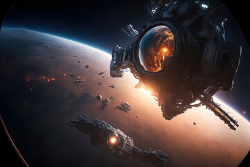 Wall Mural - space cinematic wallpaper, ai-generated