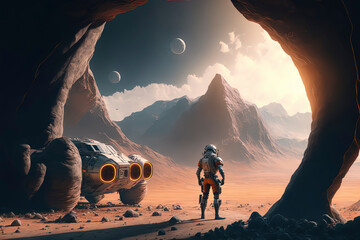 Wall Mural - space cinematic wallpaper, ai-generated