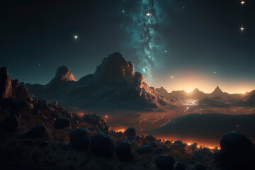 Wall Mural - stars wallpaper, ai-generated
