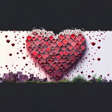 Heart Collage Background