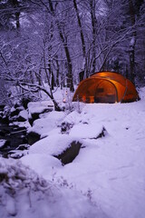 Wall Mural - camping in the mountains