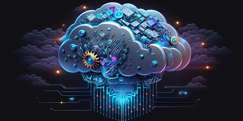 enhance your tech content with these stunning stock photos of clouds filled with innovative technolo