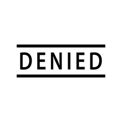 Sticker - Denied stamp icon vector logo design template