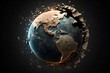 © Pradeep - damaged earth created using AI Generative Technology