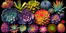 Colorful Succulent Plants - An Array Of Exotic Succulents That Store Water And Resist Droughts