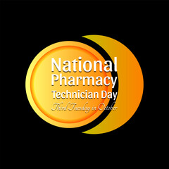 Wall Mural - National Pharmacy Technician Day . Suitable for greeting card poster and banner