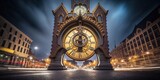 Fototapeta Big Ben - fantasy architecture. ancient clock tower. steampunk city. atompunk. Concept Art Scenery. Book Illustration.	Generative AI
