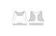 sports and activewear women bra black and white