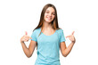 © luismolinero - Teenager girl over isolated chroma key background proud and self-satisfied