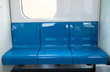 Fototapeta Nowy Jork - Empty seat of mass rapid transit train
