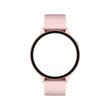 © Nika - Modern Wrist Watch With Pink Strap, Round Blank Screen Isolated on White Background. Vector Illustration