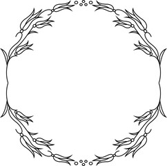  vector frames black on a white background