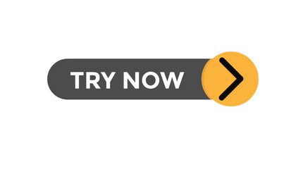 Wall Mural - Try now button web banner templates. Vector Illustration