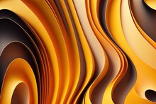 A Psychedelic Orange And Yellow Abstract Backdrop Wavelike Curves. Hued And Varied. Generative AI