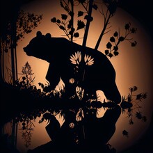 Silhouette Of A Bear