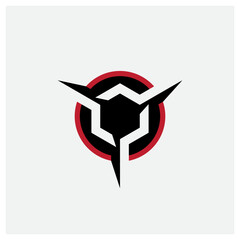 Poster - industrial logo vector design concept. creative geometric emblem. dynamic hexagon logotype.