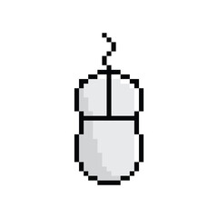 computer  mouse icon 8 bit, pixel art icon  for game  logo. 