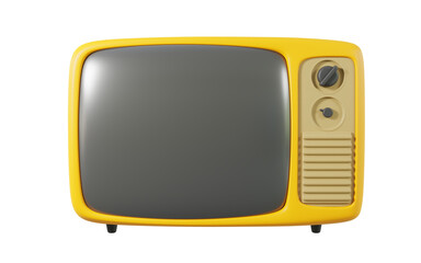 vintage television, retro tv, 3d render illustration