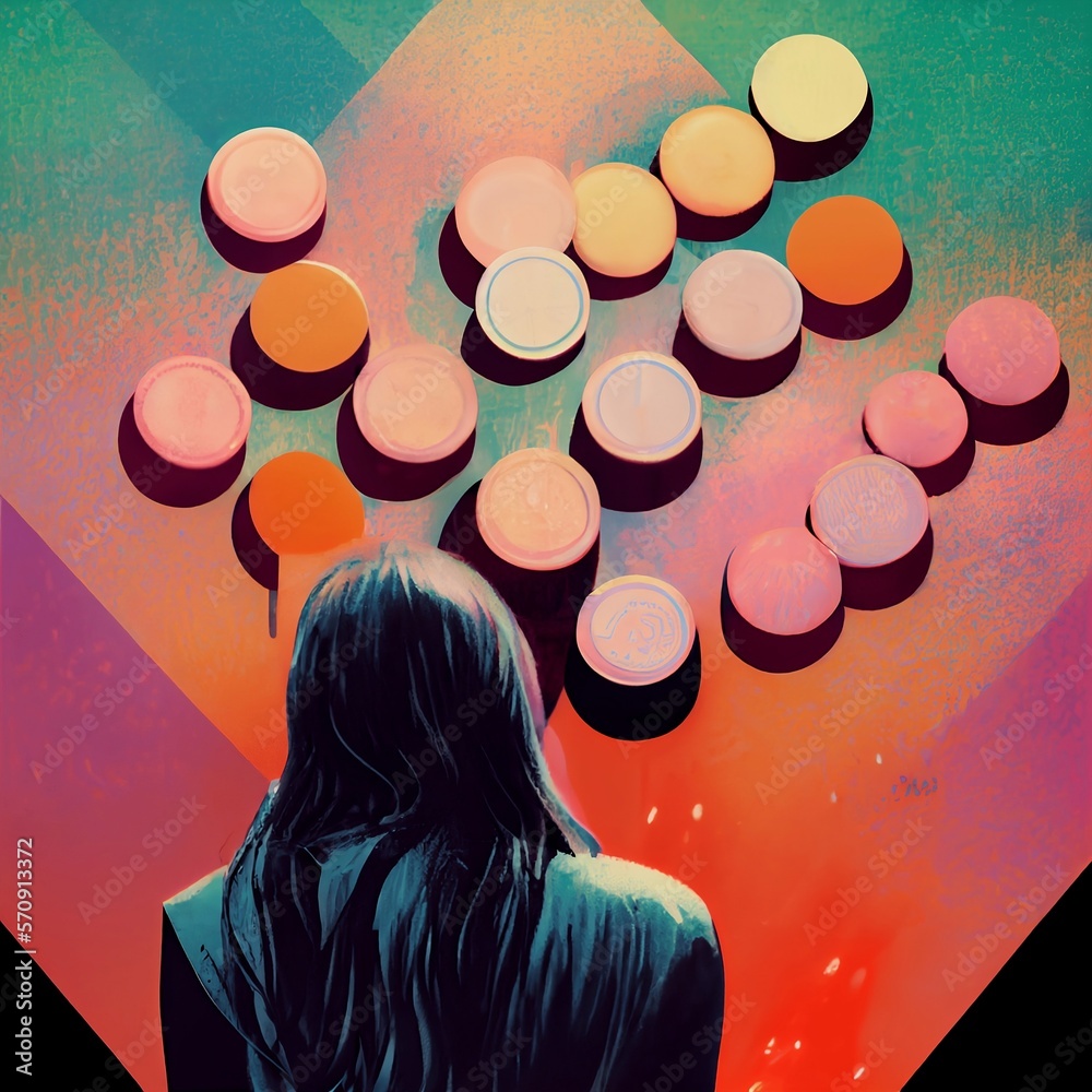 An Artistic Depiction of Drug Addiction Generative AI Stock ...