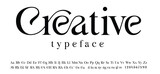 Fototapeta Młodzieżowe - A modern trendy Font with a set of ligatures, this font can be used for logos