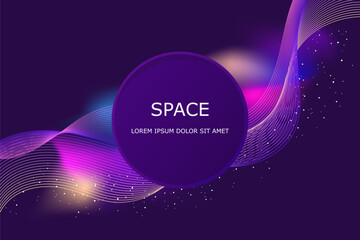 Wall Mural - abstract web banner template. presentation. modern minimalist design. space explore. horizontal bann