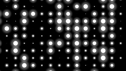 Poster - Dot white black pattern gradient texture background. Abstract  technology big data digital background. 3d rendering.